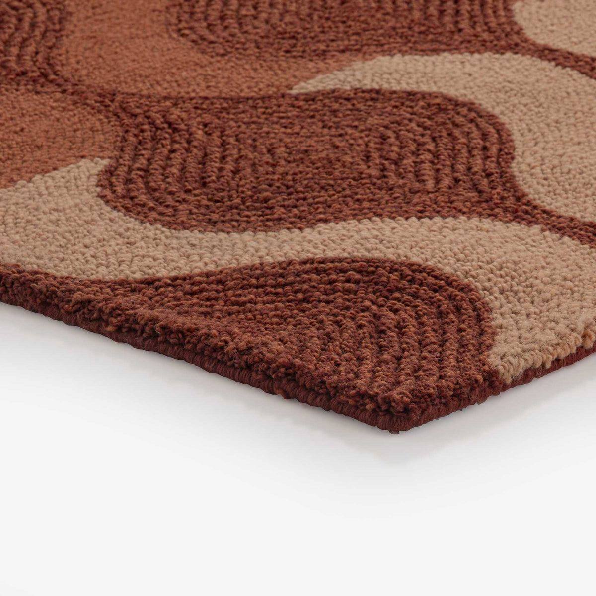 WAVE - Tapis terracotta