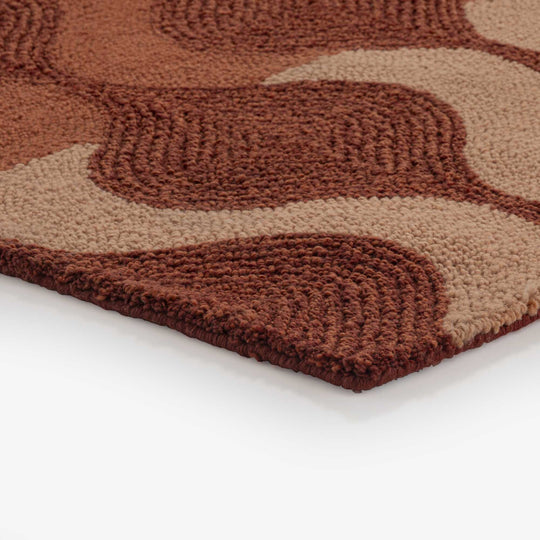 WAVE - Tapis terracotta