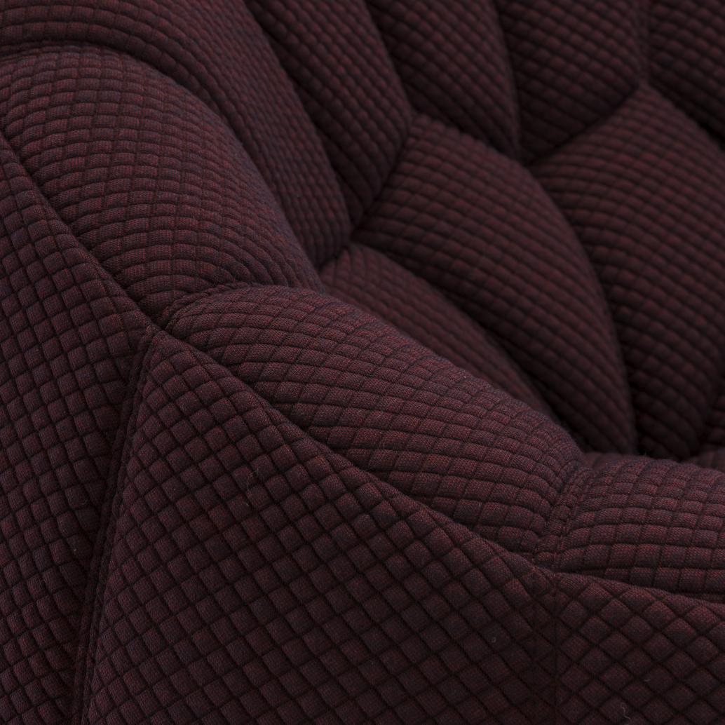 Ottoman - Fauteuil en tissu Mosaic - coloris Prune