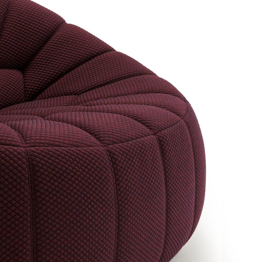 Ottoman - Fauteuil en tissu Mosaic - coloris Prune