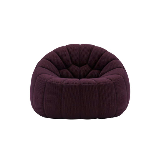 Ottoman - Fauteuil en tissu Mosaic - coloris Prune