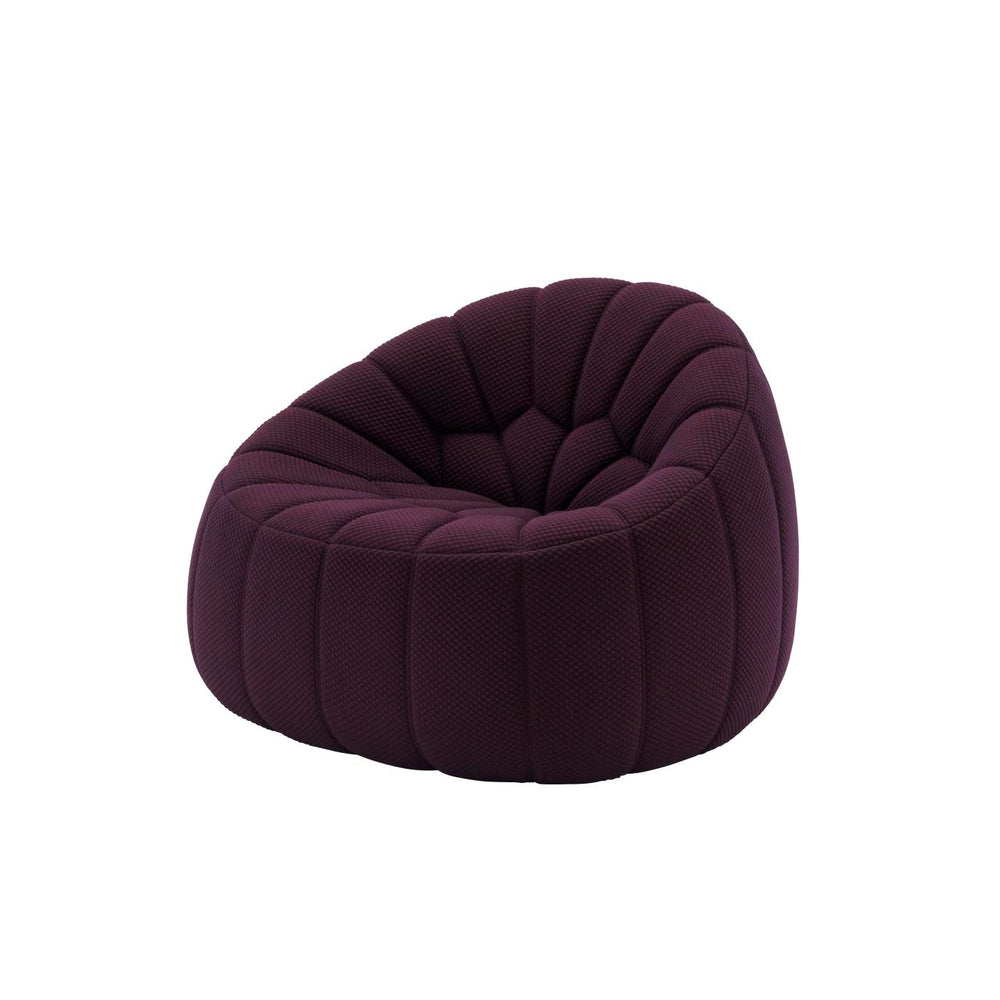 Ottoman - Fauteuil en tissu Mosaic - coloris Prune