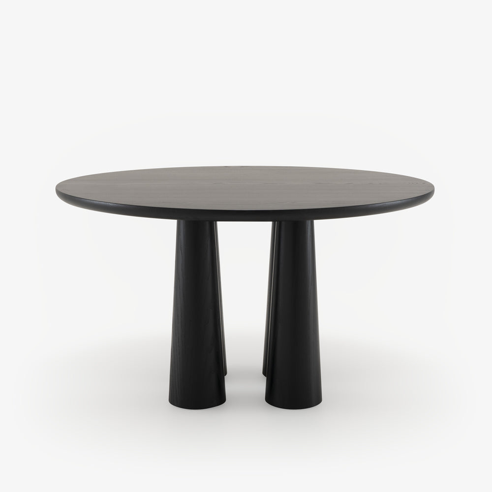 HASHIRA - Table de repas frêne teinté noir piétement frêne teinté noir