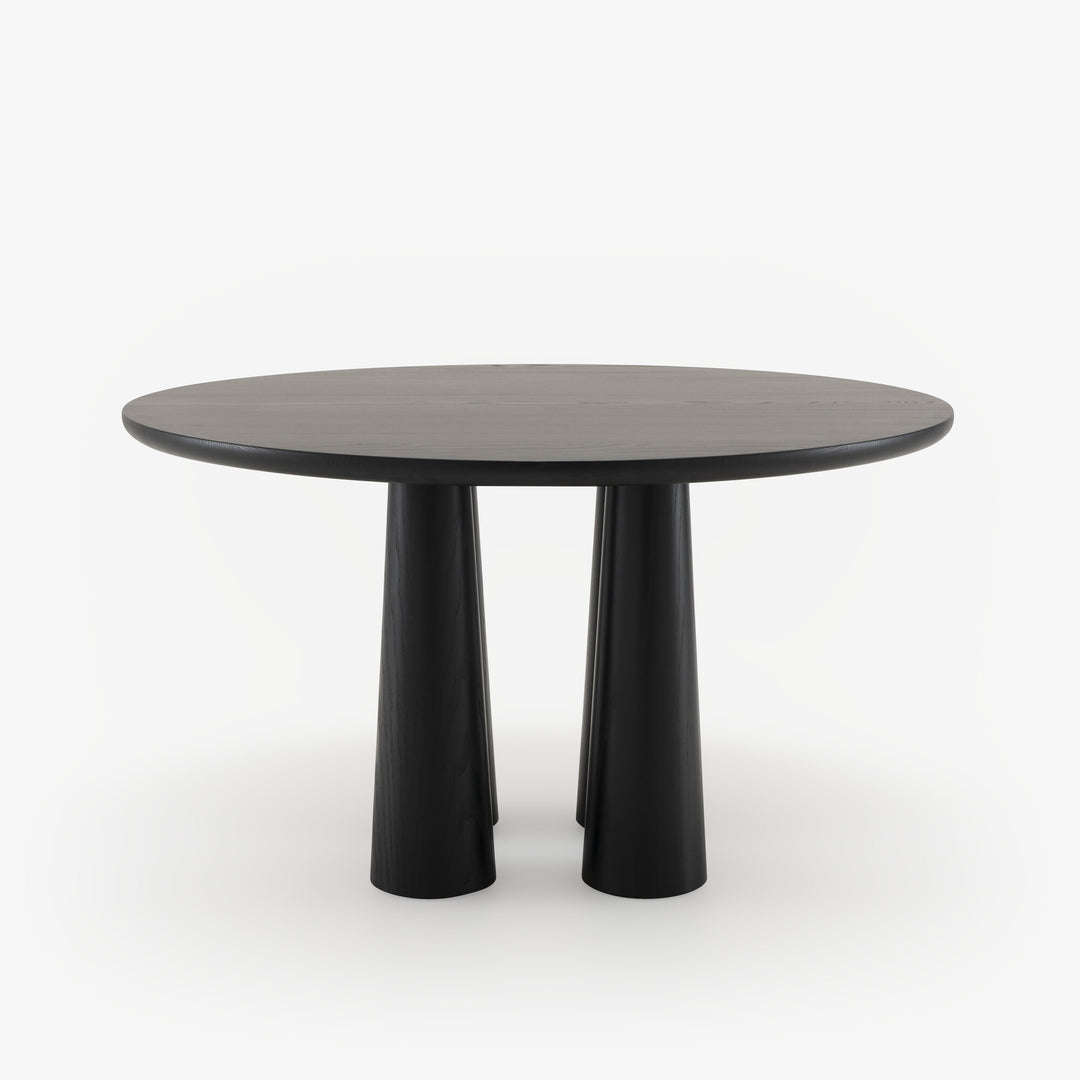 HASHIRA - Table de repas frêne teinté noir piétement frêne teinté noir