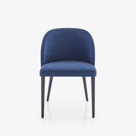 GIULIANA - Chaise tissu bleu nuit