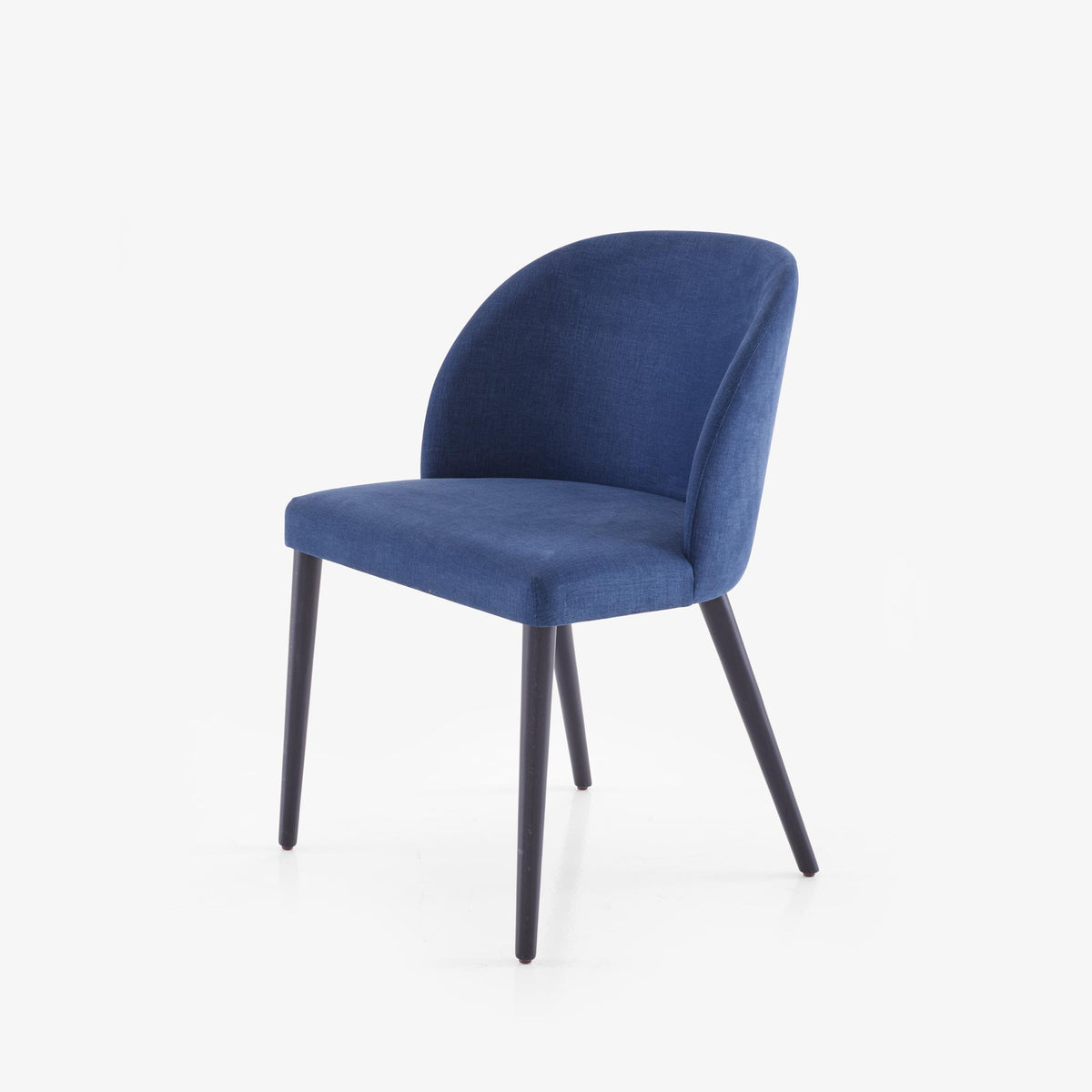 GIULIANA - Chaise tissu bleu nuit