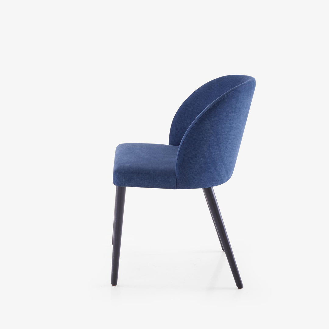 GIULIANA - Chaise tissu bleu nuit