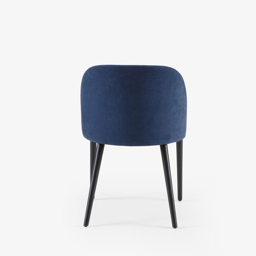 GIULIANA - Chaise tissu bleu nuit