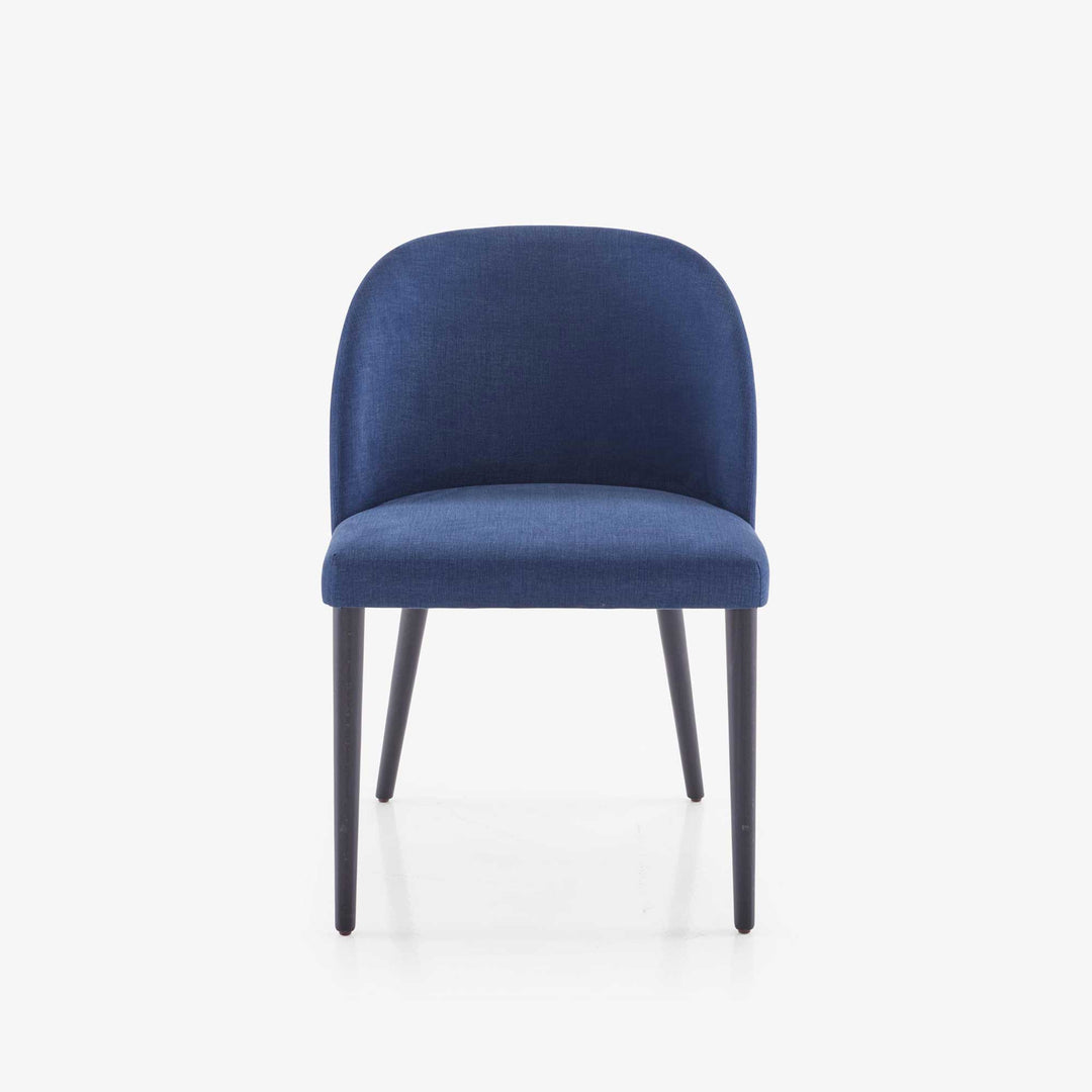 GIULIANA - Chaise tissu bleu nuit