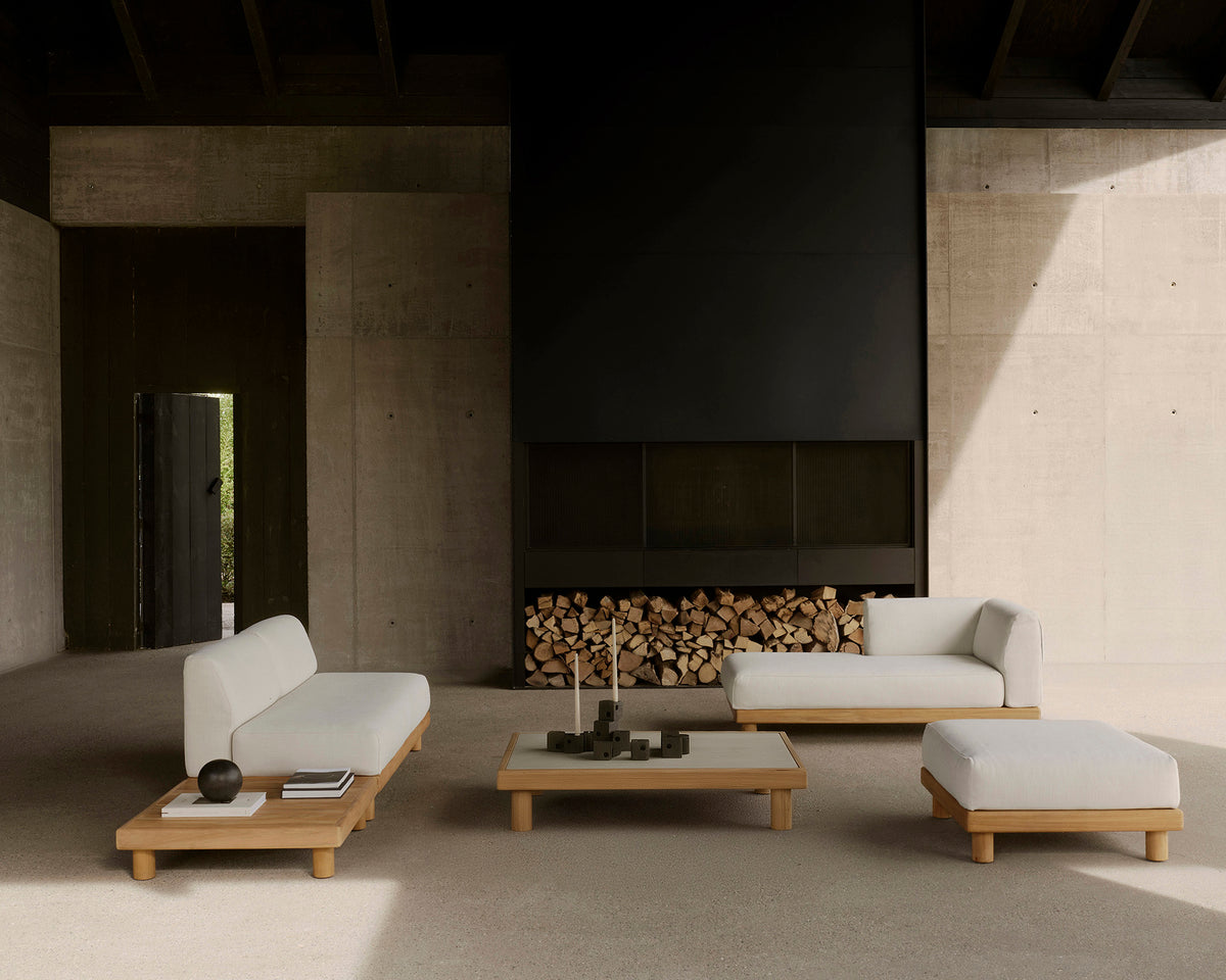 Table basse de jardin Monocle – carrée – ambiance