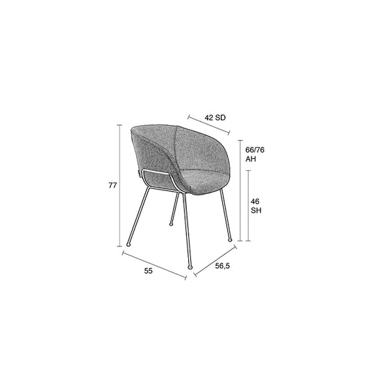 FESTON - Fauteuil en tissu