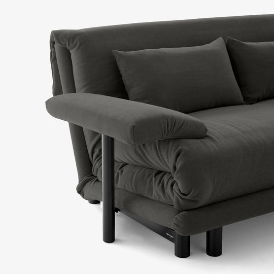 MULTY LES ESSENTIELS / FIRST - Canapé-lit 155 avec cale-reins version souple tissu amalfi