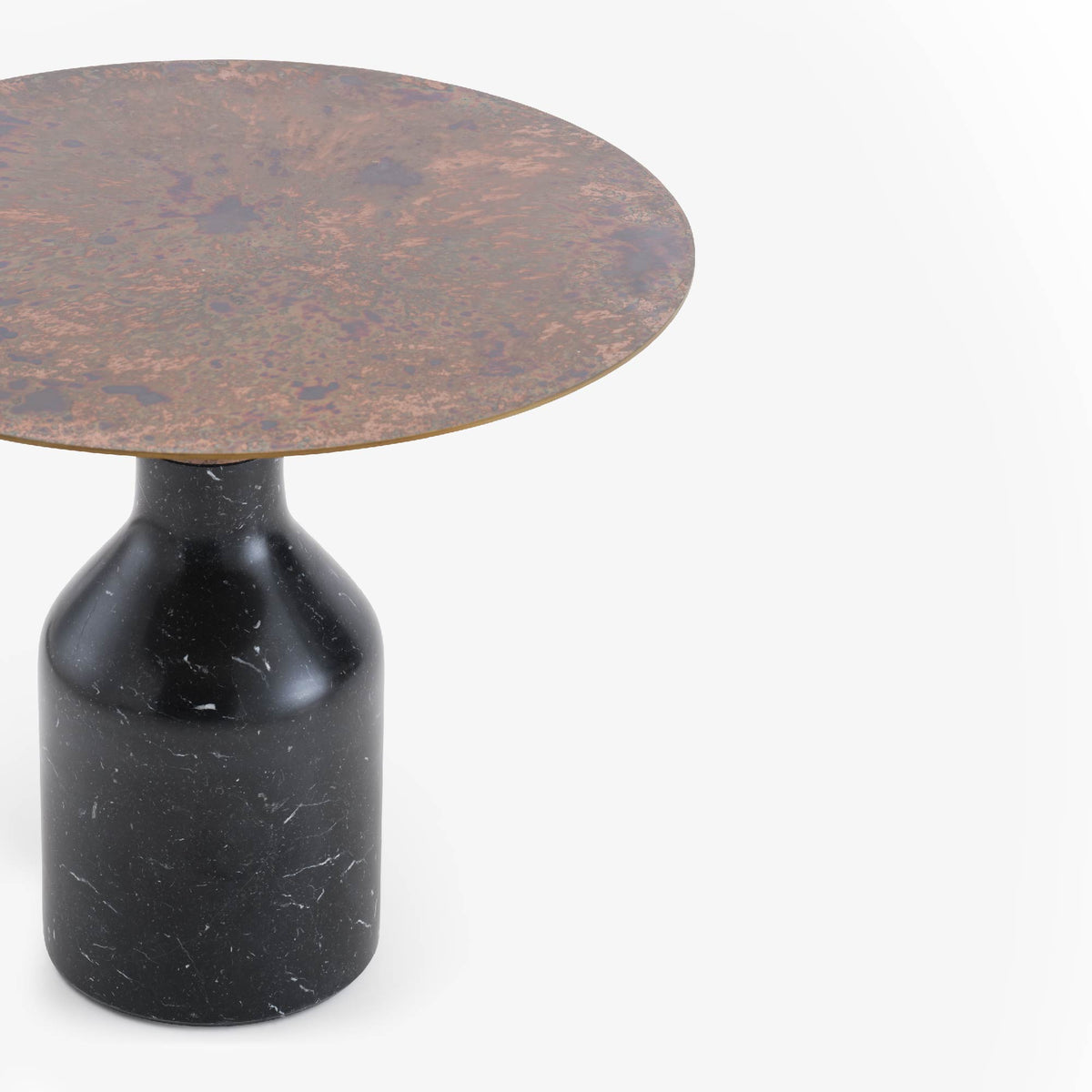 OXYDATION - Table d'appoint cuivre