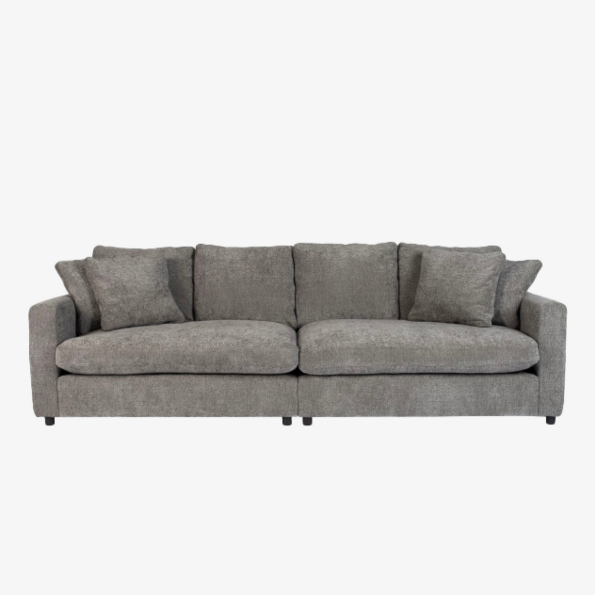 Canapé SENSE de Zuiver en tissu gris, vue de face