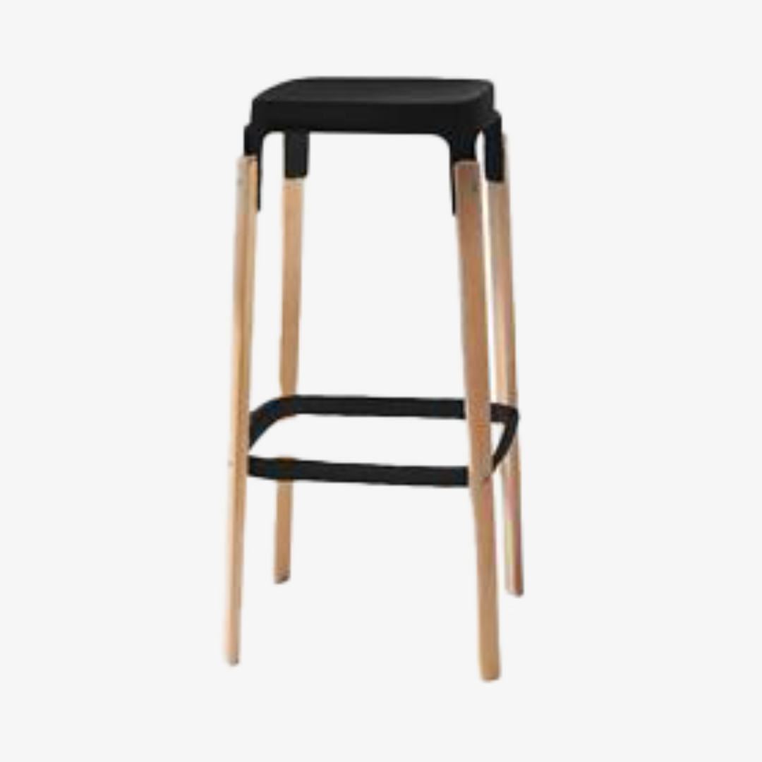 STEELWOOD - Tabouret / Métal et Bois H 78 cm