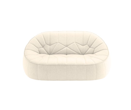 Ottoman - Petit canapé en tissu Parade - coloris Ecru