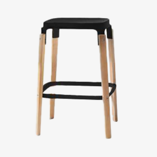 STEELWOOD - Tabouret / Métal et Bois H 78 cm