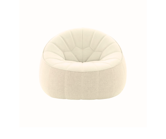 Ottoman - Fauteuil en tissu Parade - coloris Ecru