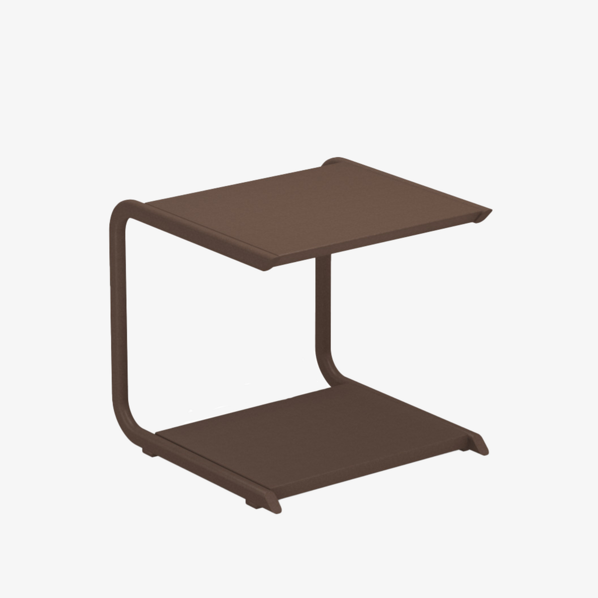 Table basse d'extérieur HOLLY d'Emu en aluminium, coloris marron d'Inde