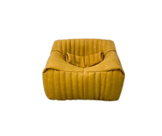 SANDRA - Fauteuil tissu Ara - coloris Noisette