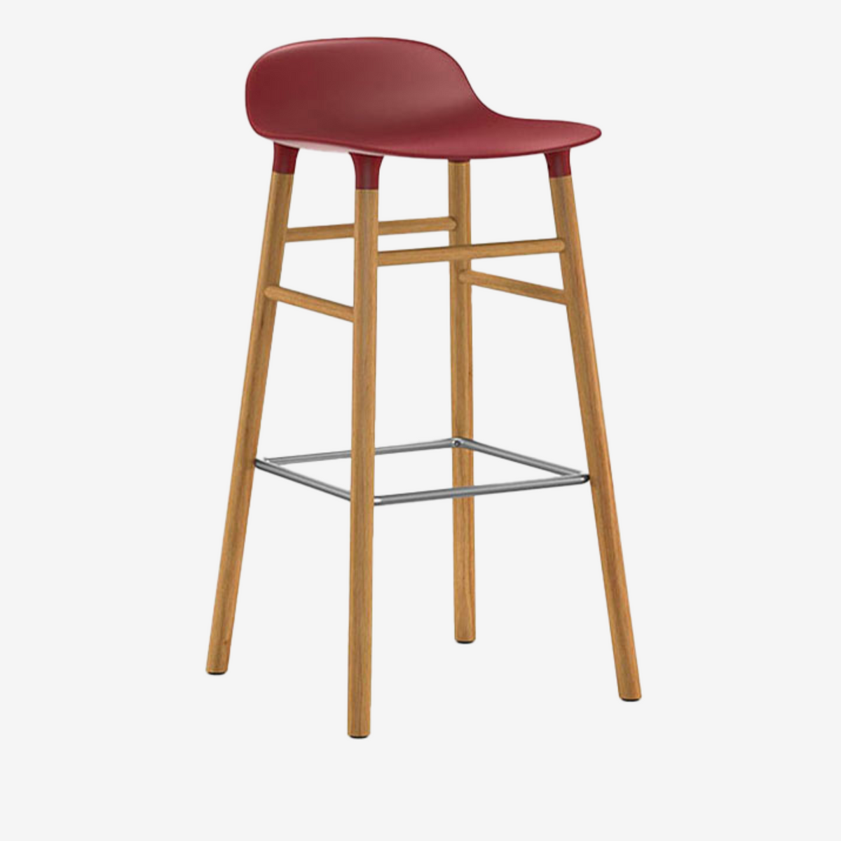 FORM - Tabouret de Bar / H 75 cm pieds chêne