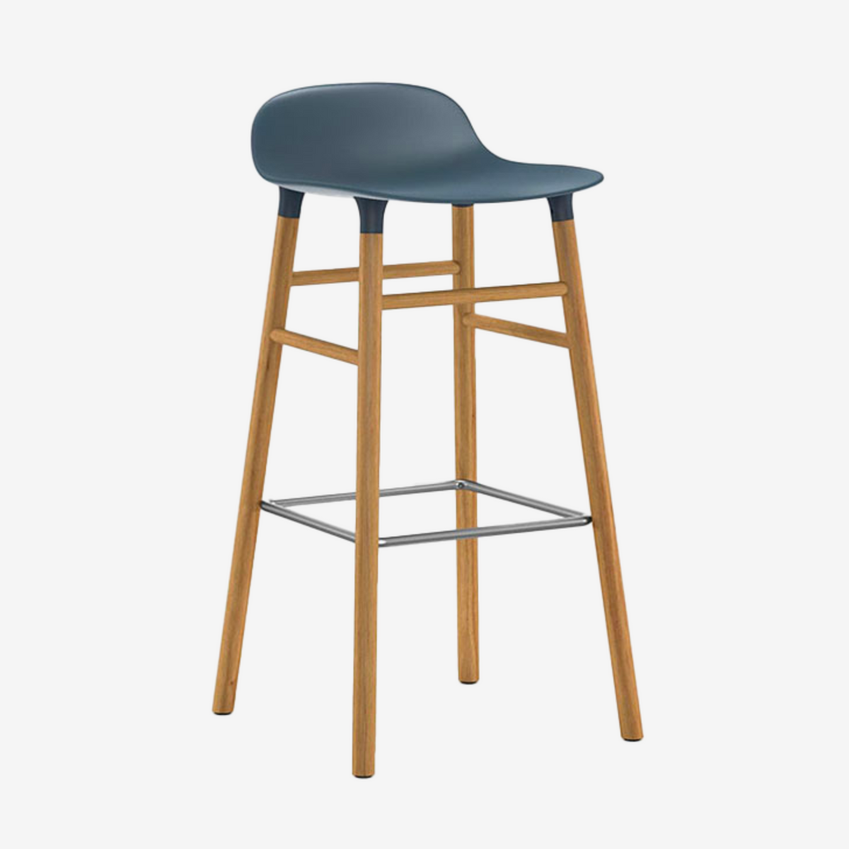 FORM - Tabouret de Bar / H 75 cm pieds chêne