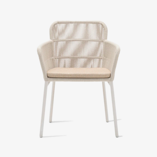 AKARI - Chaise repas extérieur avec coussin d’assise