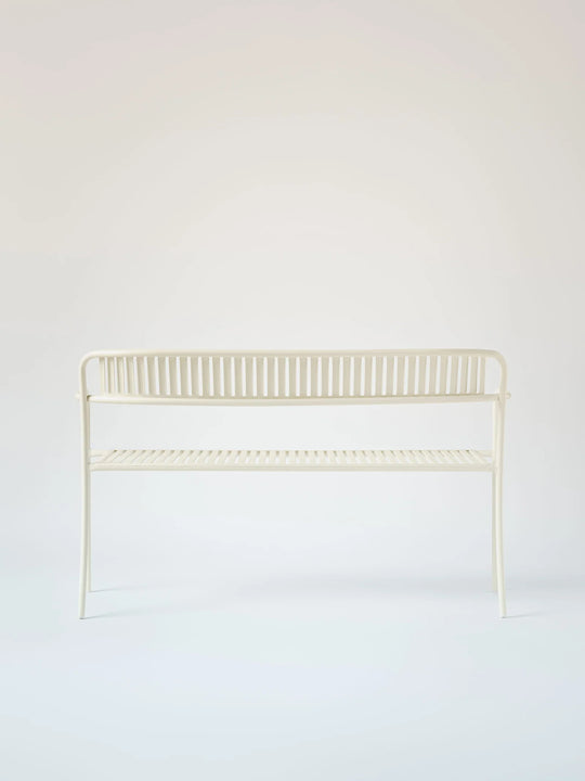 PATIO - Banc avec dossier lames