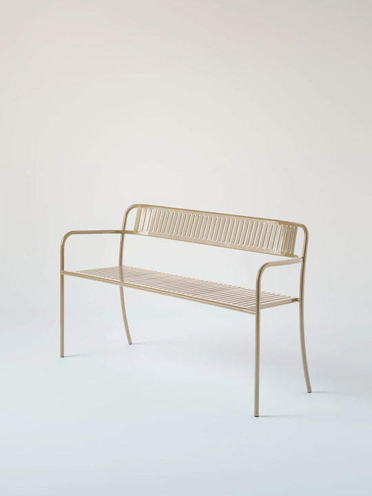 PATIO - Banc avec dossier lames