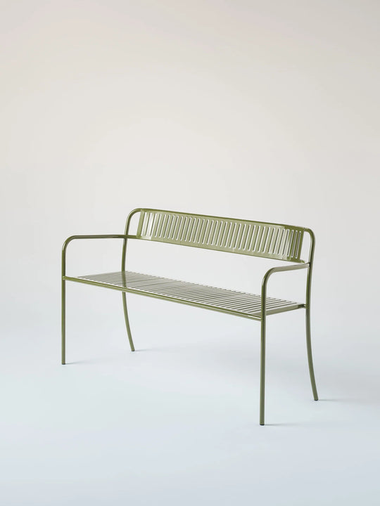 PATIO - Banc avec dossier lames