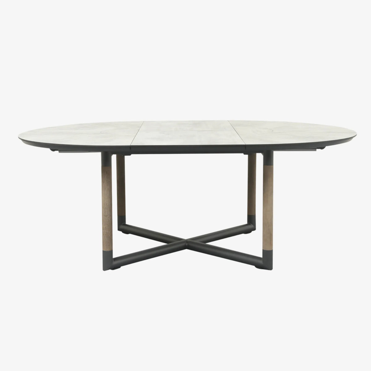 BASTINGAGE - Table repas extérieur extensible Grise