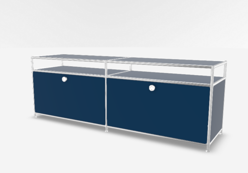 SYSTEM 4 - Meuble TV (L 152,9 x H 54,2 x P 40,4 cm)