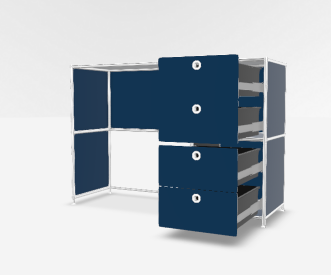 SYSTEM 4 - Bureau (L 115,4 x H 80,7 x P 40,4 cm )