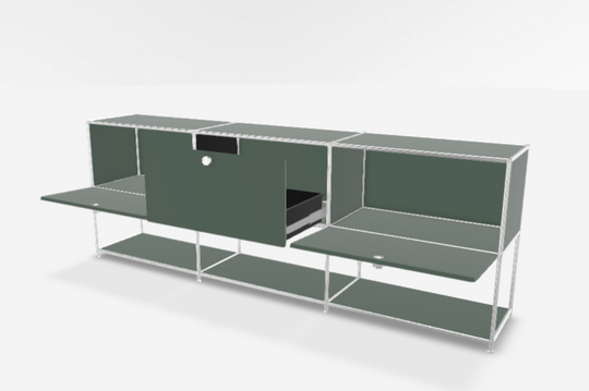 SYSTEM 4 - Bahut (L 227,9 x H 80,7 x P 40,5 cm)
