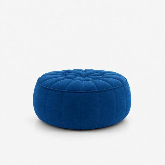 Ottoman - Pouf, tissu Alcantara, coloris Navy