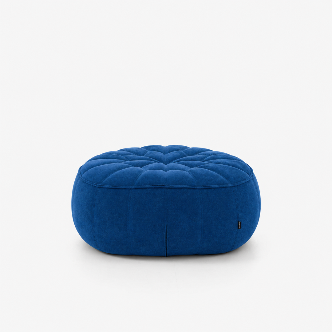 Ottoman - Pouf, tissu Alcantara, coloris Navy