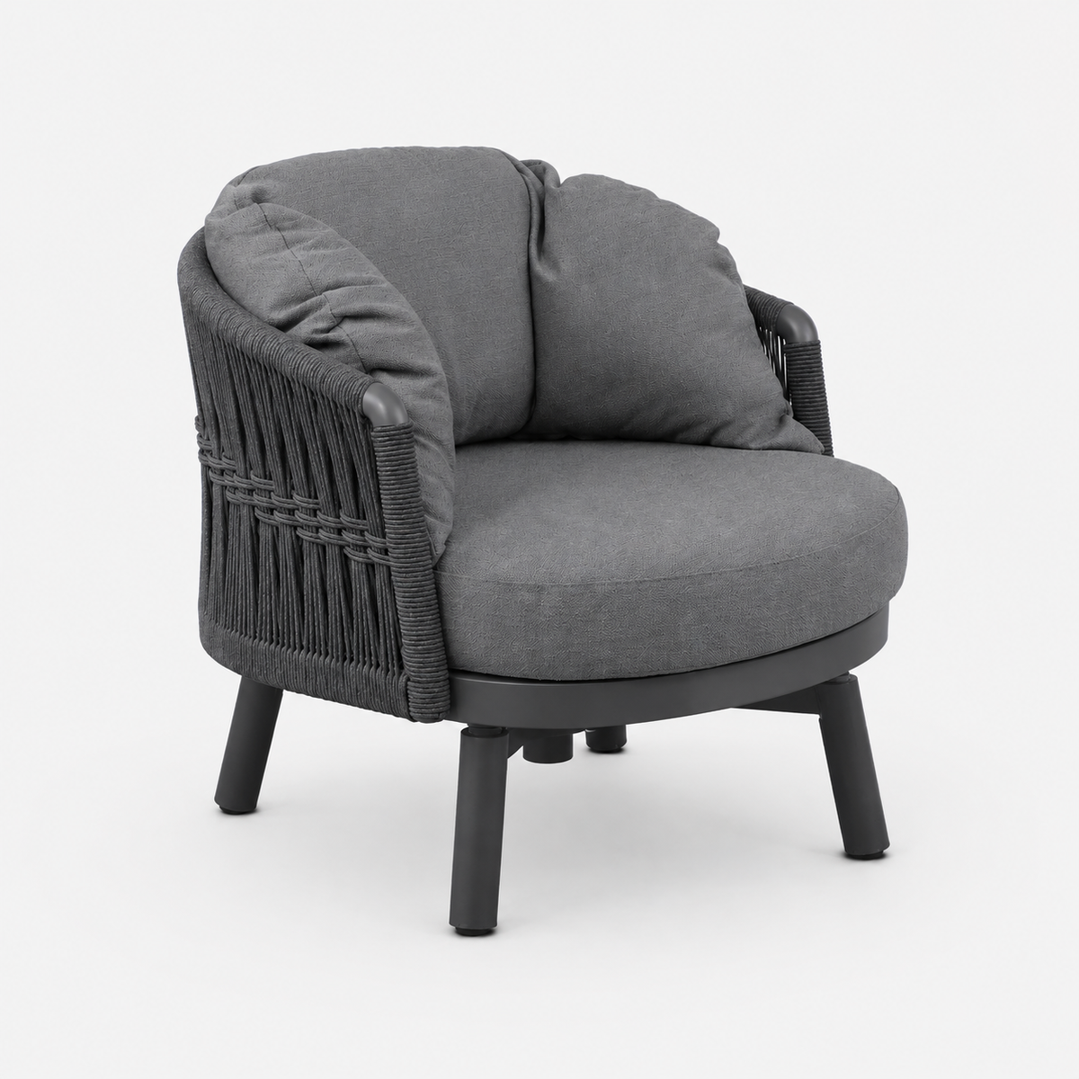 ALVINA - Fauteuil pivotant Anthracite