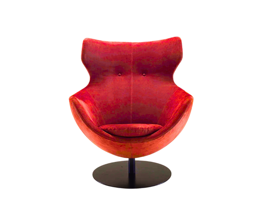 JUPITER - Fauteuil pivotant tissu Vidar - coloris Terracotta