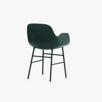 FORM-Fauteuil-pieds-acier-peint-vert