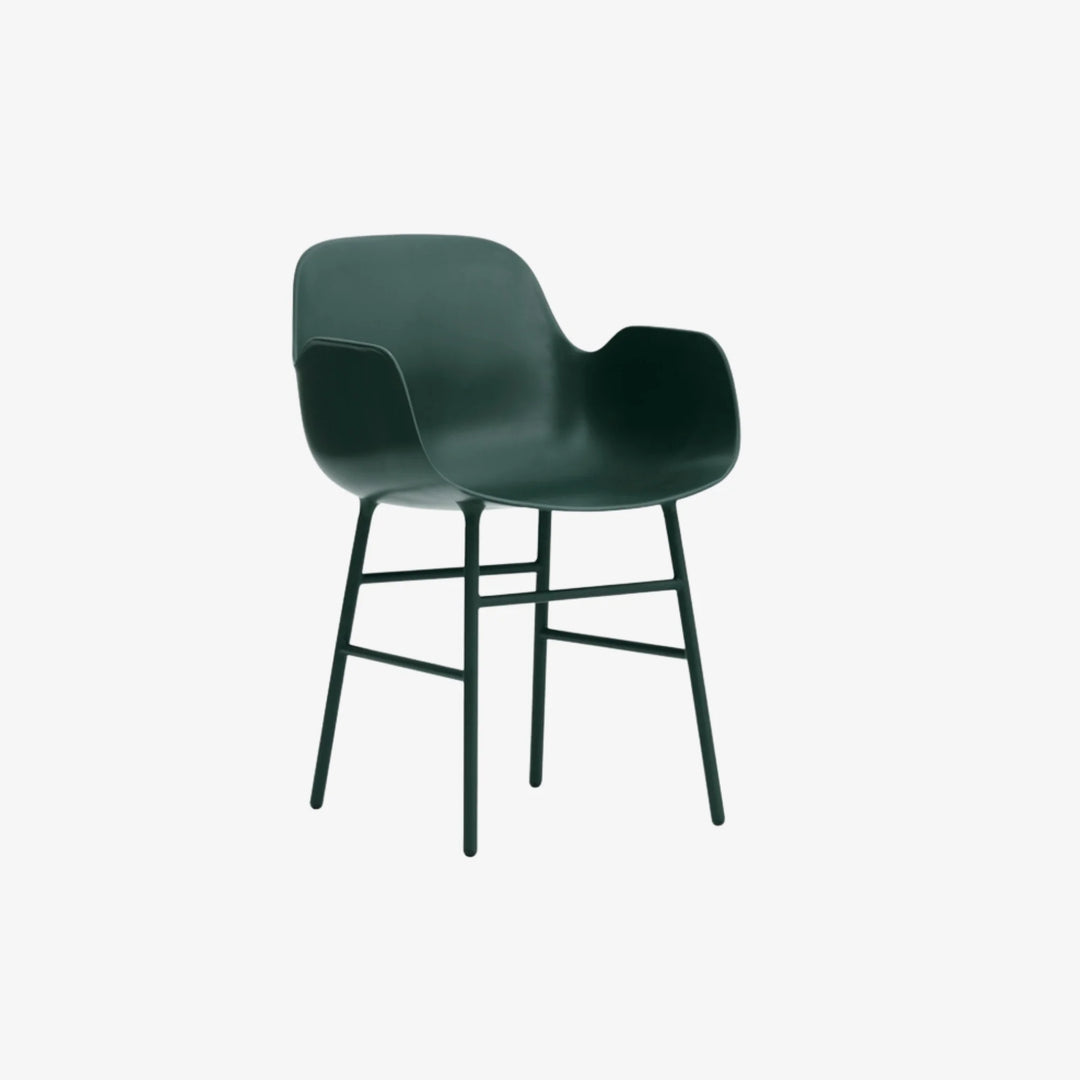 FORM-Fauteuil-pieds-acier-peint-vert