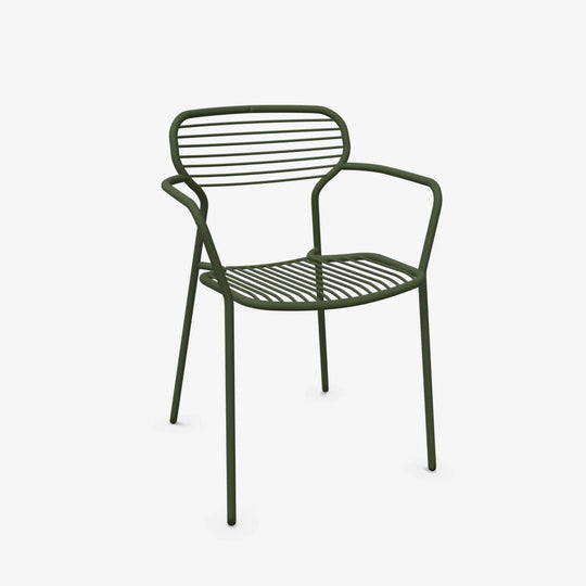 Chaise Apero salon de jardin outdoor Emu vert militaire