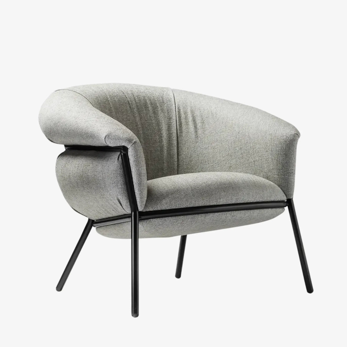 Fauteuil Grasso tissu gris BD Barcelona