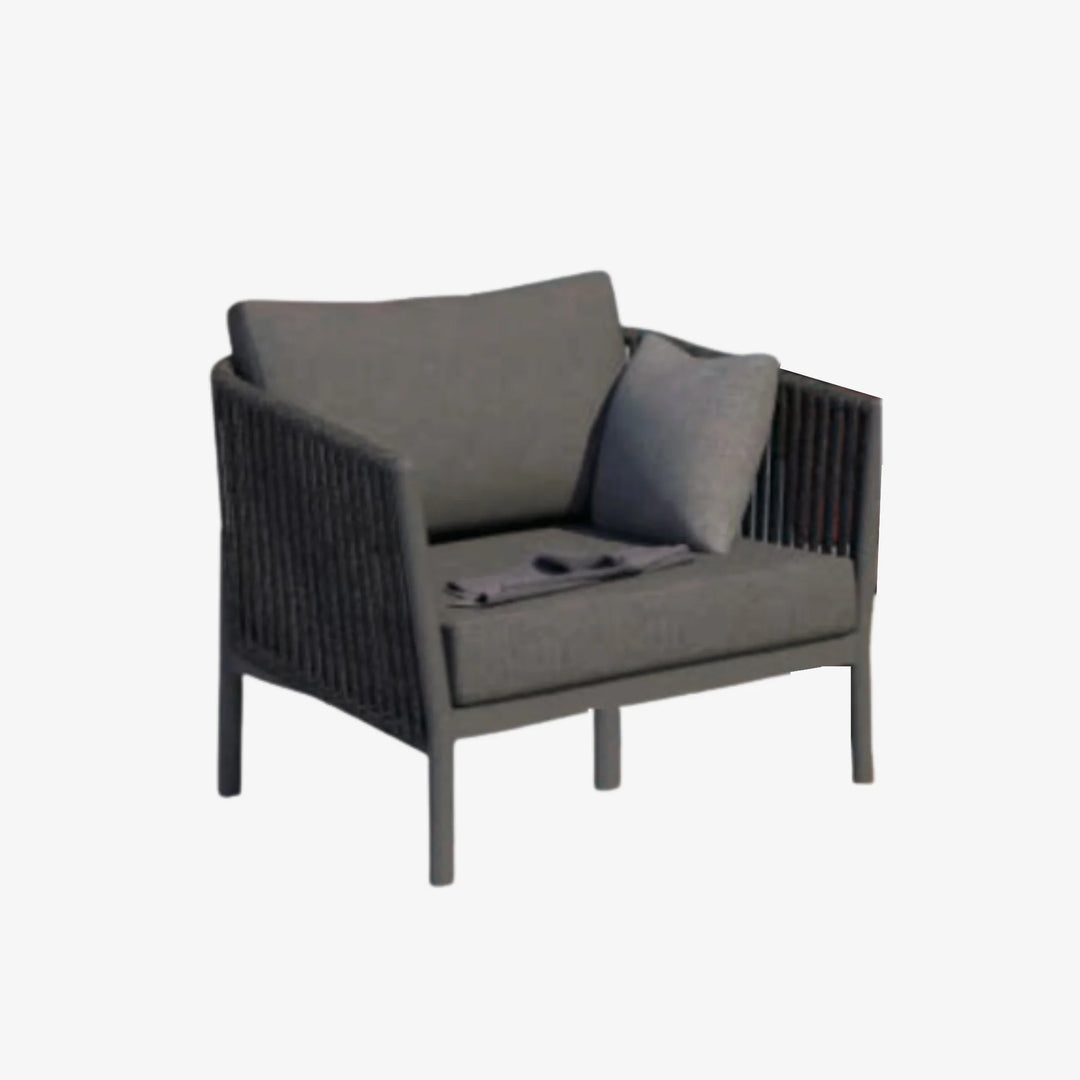 Fauteuil Mexico pour salon de jardin charcoal gris