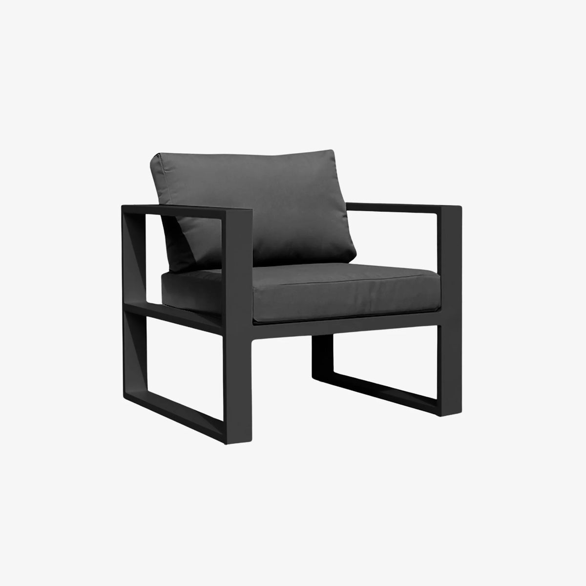Fauteuil salon extérieur gris foncé