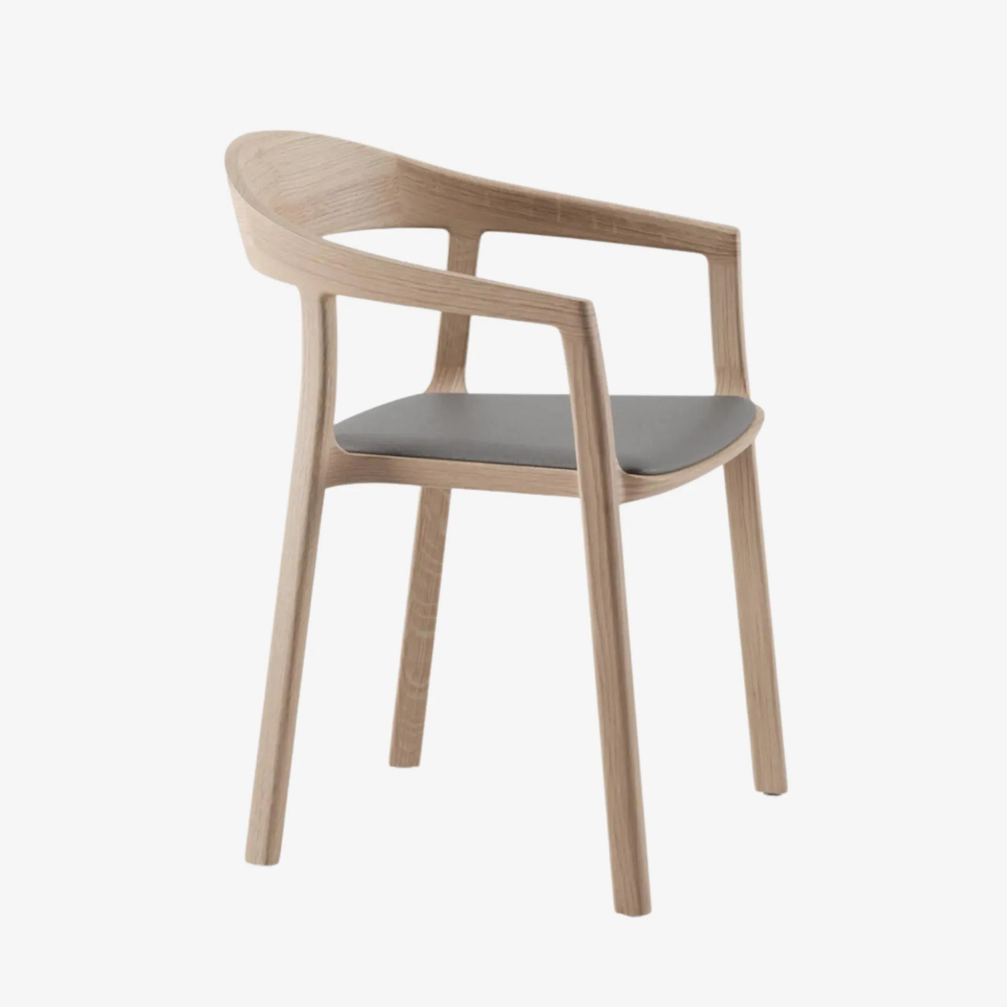 Fauteuil repas salle à manger chêne cuir Artisan