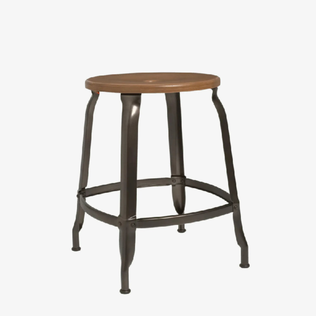 Tabouret Nicolle® métal et bois