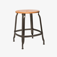 Tabouret Nicolle® métal et bois