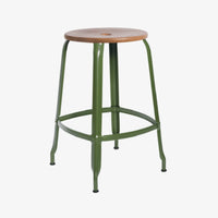 Tabouret Nicolle® métal et bois