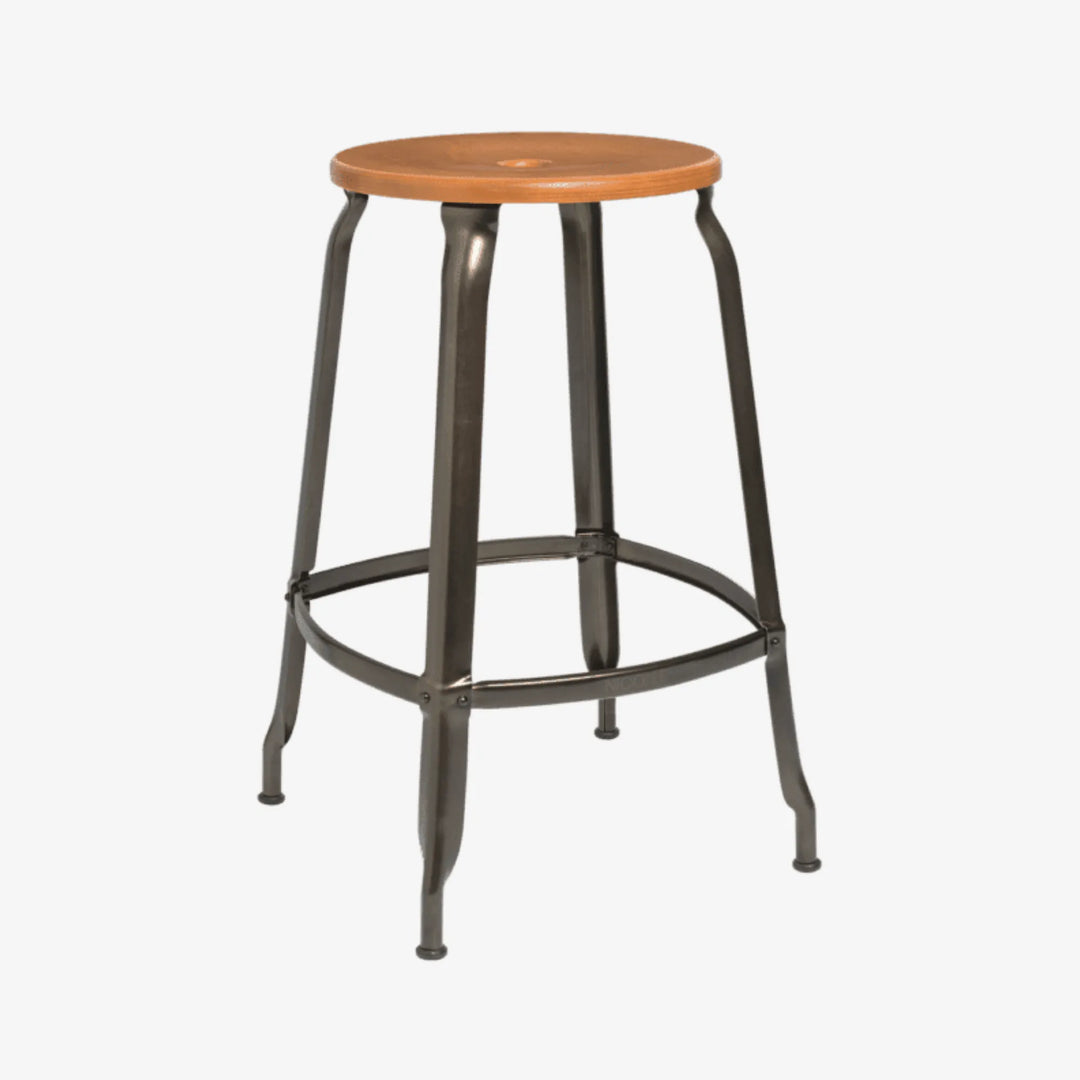 Tabouret Nicolle® métal et bois