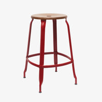 Tabouret Nicolle® métal et bois